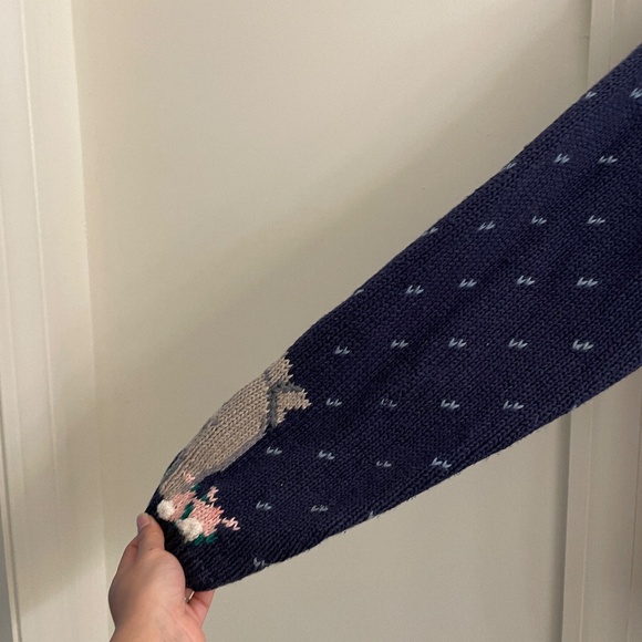 Vintage Signatures by Northern Isles Noah's Ark Navy Ugly Christmas Cardigan - Picture 2 of 9